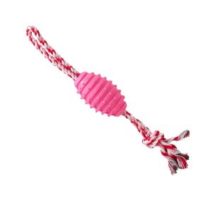 Dog Toys Pet Chew Toy Durable Chewers Toy For Aggressive Dogs With Rope - Indestructible Rope Dog Toys - Best Set For Heavy Duty Chewing And Interacti (Color: Pink)
