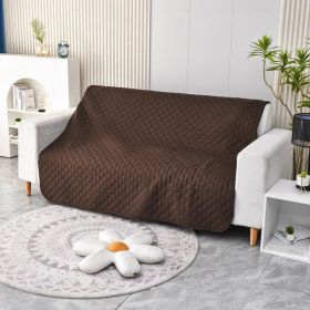Pet Warm Waterproof Brushed Sofa Cushion (Option: Brown-130x210CM)