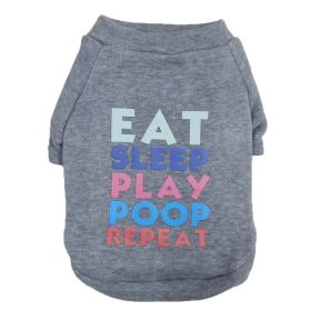 Dog Clothes Pet Fashion Letters Thickened Sweater (Option: Gray-L)